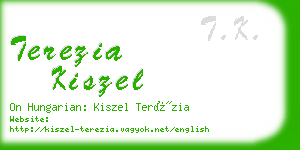 terezia kiszel business card